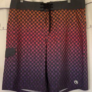 Ocean Current Surf Trunks Board Shorts Swim Trunks 34